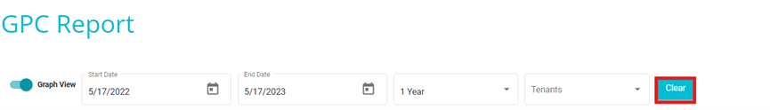 screenshot showing clear button