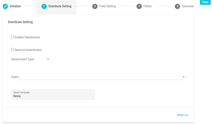 screenshot showing Distribute Settings section