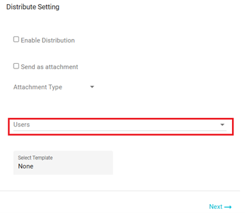 screenshot showing users dropdown