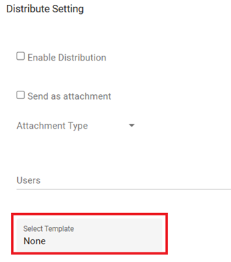 screenshot showing select template field
