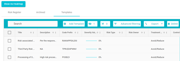screenshot showing templates tab