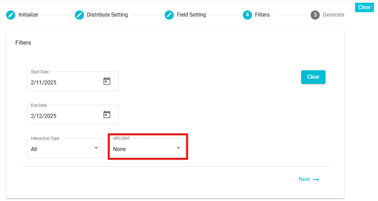 screenshot showing GPC-DNT field