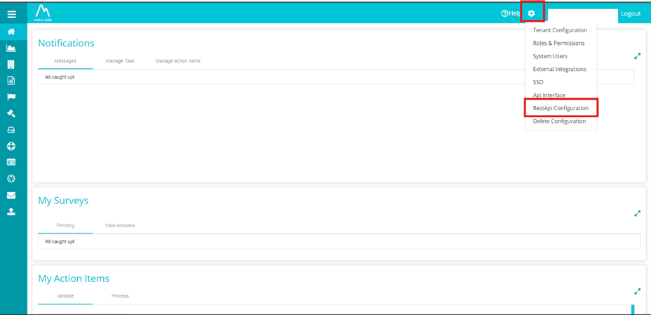 Step 1: Navigate to Rest API Configuration